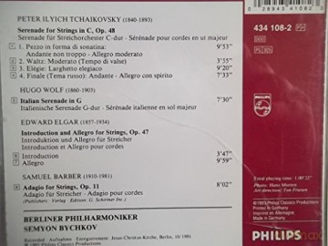 Bychkov: Tchaikovsky:Serenade For Strin [CD]