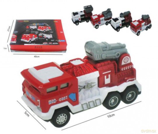 Auto straż pożarna 10,5 cm metalowe pullback HAT30 Hipo mix