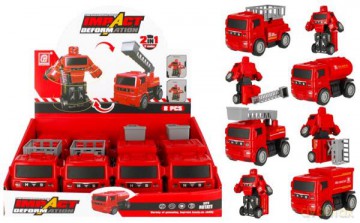 Auto Straż pożarna Robot 2w1 502104 mix