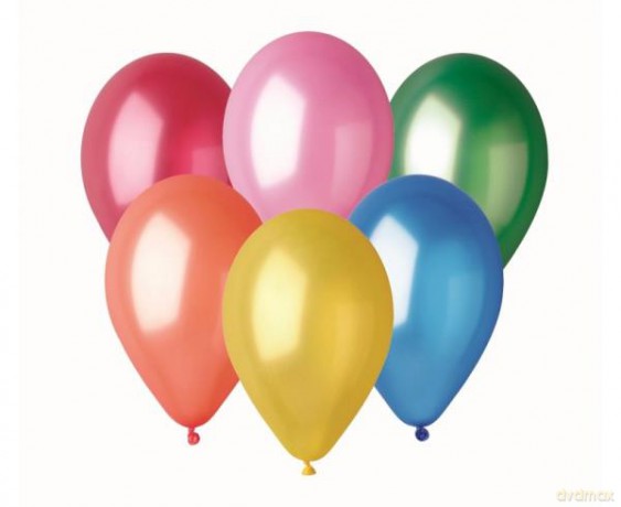 Balon G120 metal 13, 33 cm różnokolorowe 82/50szt
