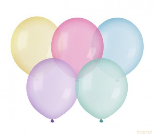 Balony G150 krystaliczne 19 48 cm - tęczowe 25szt