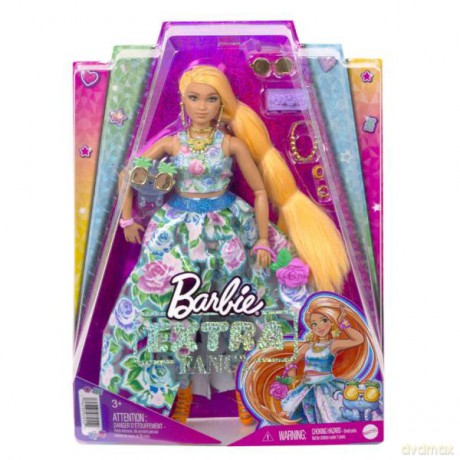 Barbie Lalka Extra Fancy kwiatowa + kotek HHN14 HHN11