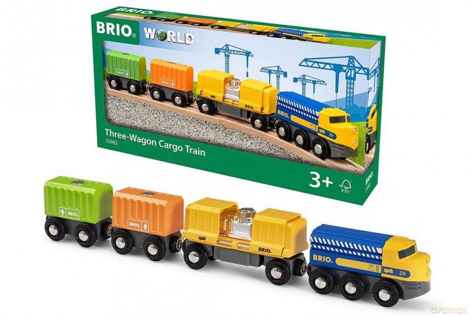 BRIO 33982 Trzywagonowy pociąg towarowy