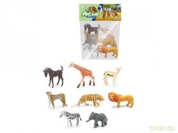 Dzikie zwierzęta zestaw figurki safari ZOO 8szt BZ7767 [FIGURKA]