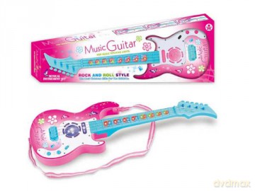 Gitara na baterie światło i dźwięk