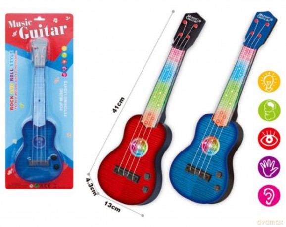 Gitara na baterie światło i dźwięk mix