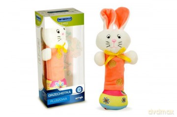 Grzechotka pluszowa Króliczek E-Edu baby 128585
