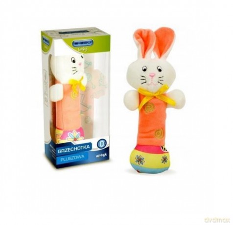 Grzechotka pluszowa Króliczek E-Edu baby 128585