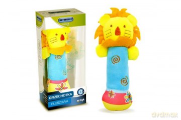 Grzechotka pluszowa Lew E-Edu baby 128578