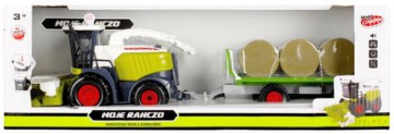 Kombajn z akcesoriami Moje Ranczo 43x13x15 kombajn, przyczepa z belami siana 6szt.