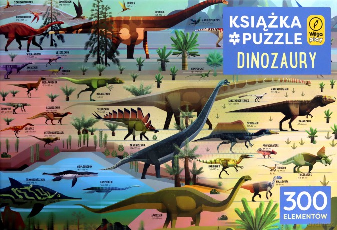 Książka i puzzle II. Dinozaury