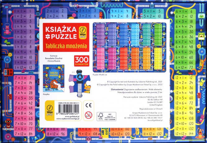 Książka i puzzle II. Tabliczka mnożenia