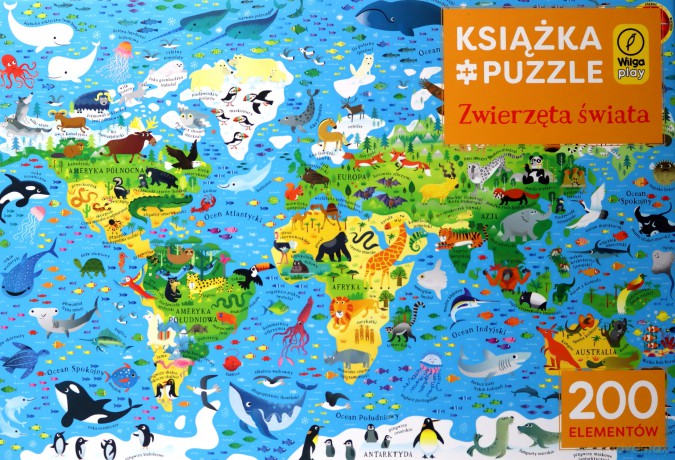 Książka i puzzle II. Zwierzęta świata