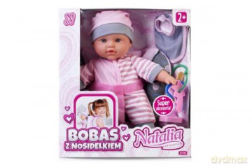 Lalka Natalia Bobas z nosidełkiem 28 cm 122644
