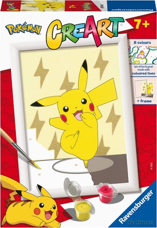 Malowanie po numerach Malowanka CreArt dla dzieci: Pokemon 202416 RAVENSBURGER