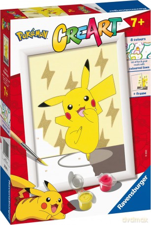 Malowanie po numerach Malowanka CreArt dla dzieci: Pokemon 202416 RAVENSBURGER