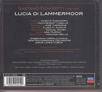 Caballe/Carreras: Donizetti Lucia Di Lammermoor [2CD]