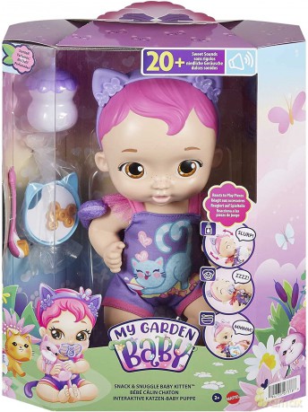 My Garden Baby Bobasek-Kotek Karmienie i drzemka lalka bobas fioletowe ubranko HHP28 HHP27