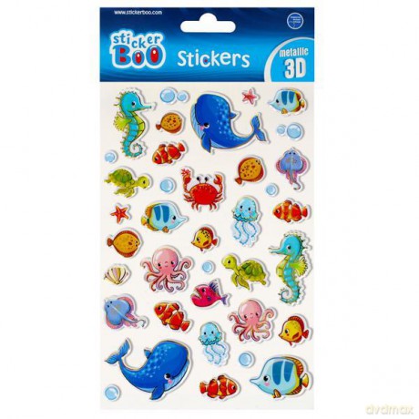 Naklejki 140x260 Sticker Boo metallic 3D Rybki
