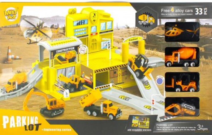 Parking Budowa + akcesoria, auta metalowe 498800