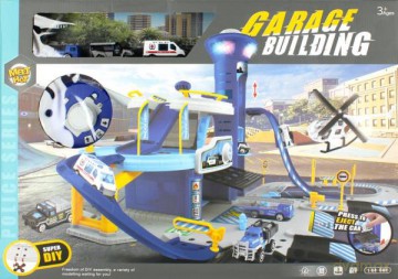 Parking Policja na baterie plus akcesoria metalowe 498795