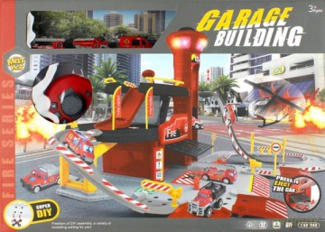 Parking Straż na baterie plus akcesoria metalowe auta 498796
