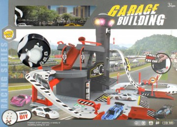 Parking Wyścigi na baterie plus akcesoria metalowe samochodziki 498797