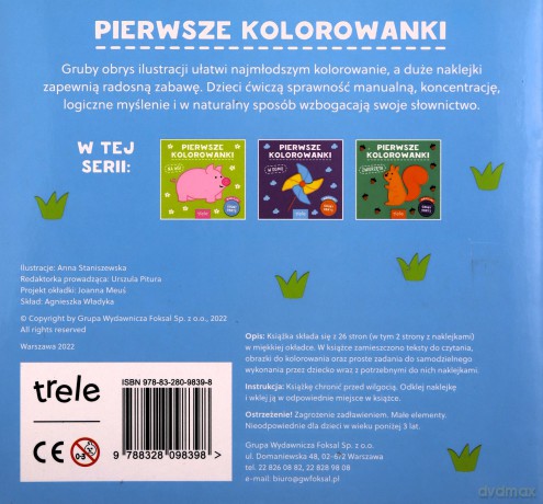 Pierwsze kolorowanki. W zoo. Wyd III