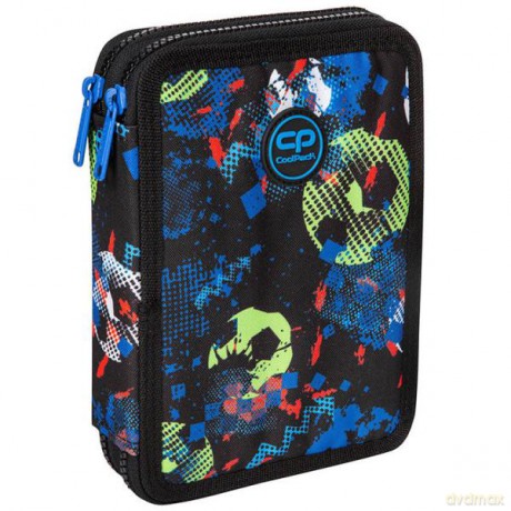 Piórnik podwójny z wyposażeniem Jumper XL Football Blue