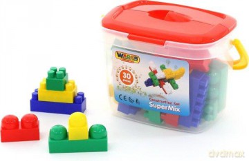 Polesie 51578 Klocki Super-mix (30 elem. w wiaderku) [KLOCKI]