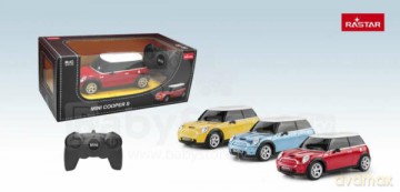 Samochód Mini Cooper S zółty czerwony 1:24 mix