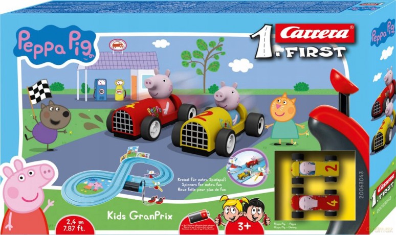 Tor First Peppa Pig Świnka Peppa Kids GranPrix 2,4m 63043 Carrera