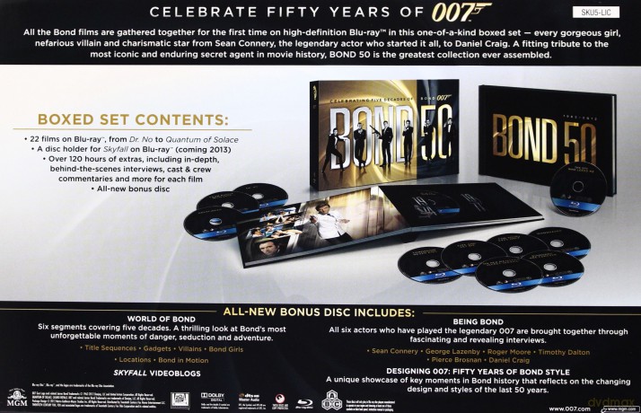 007 James Bond: Pełna Kolekcja 22 filmy [BOX] [23Blu-Ray]