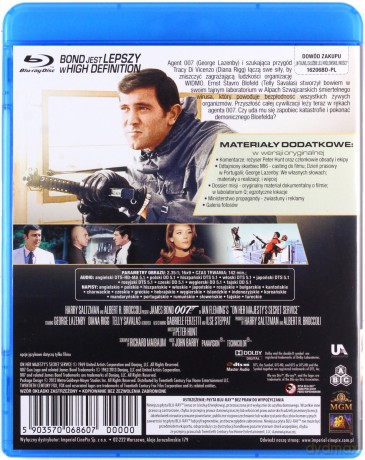 007 James Bond W tajnej służbie Jej Królewskiej Mości [Blu-Ray]