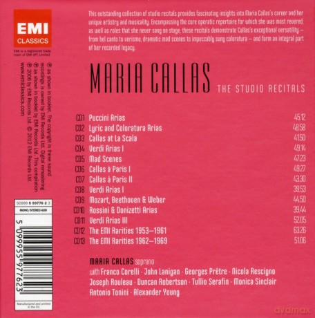 Maria Callas: The Studio Recordings - Limited [13CD]