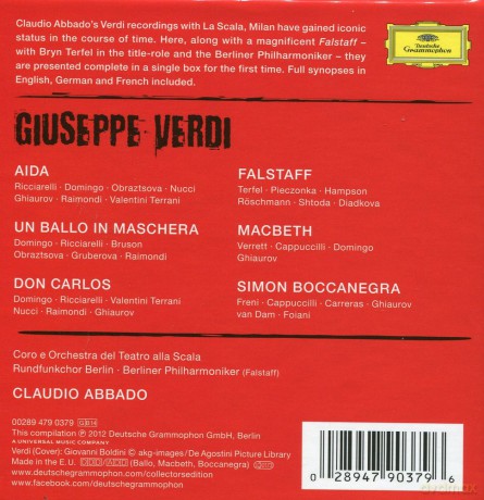 Claudio Abbado: Verdi 6 Great Operas (Collectors Edition) [BOX] [14CD]