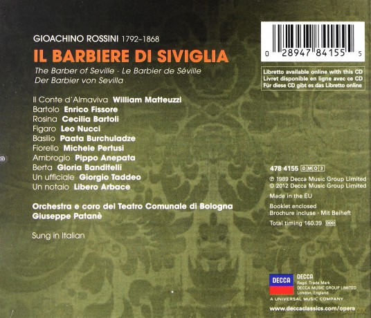 Cecilia Bartoli: Rossini:Il Barbiere Di Siviglia [3CD]