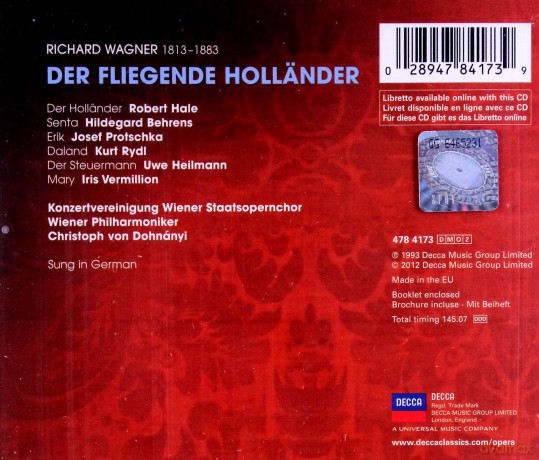 Dohnanyi: Wagner:Der Fliegende Hollander [2CD]
