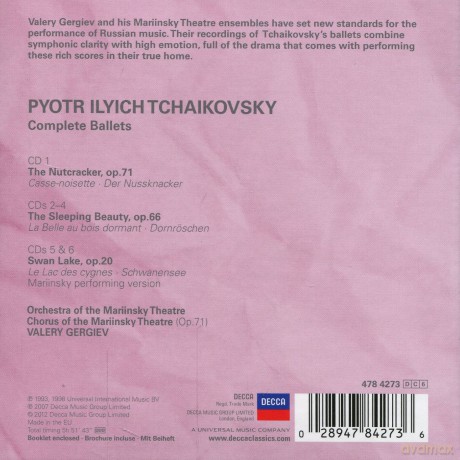 Valery Gergiev: Tchaikovsky Complete Ballets (Collectors Edition) [6CD]