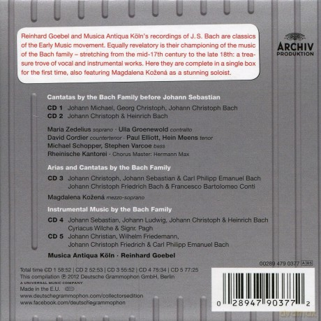Reinhard Goebel: Bach Bachianas (Collectors Edition) [5CD]