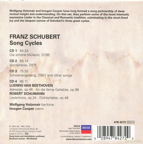 Wolfgang Holzmair: Schubert Song Cycles (Collectors Edition) [4CD]