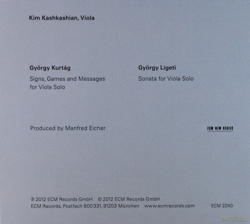 Kim Kashkashian: Music For Viola [CD]