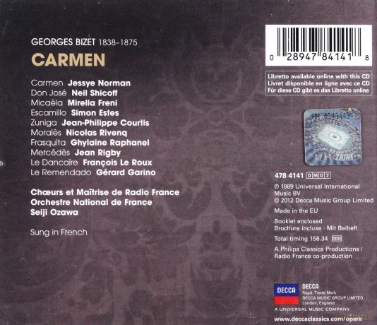 Seiji Ozawa: Bizet:Carmen [2CD]