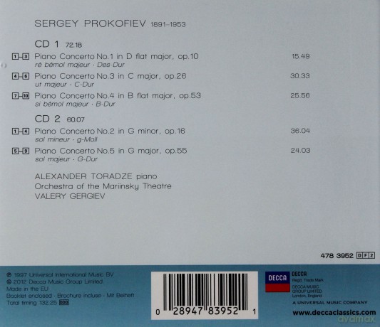 Alexander Toradze: Prokofiev:Piano Concertos [2CD]