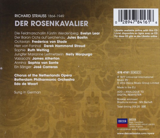 Edo De Waart: Strauss:Der Rosenkavalier [3CD]