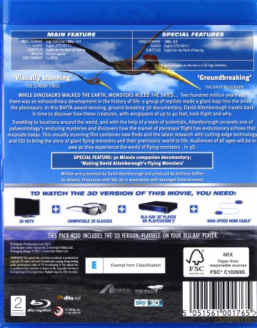 Flying Monsters 3D (Latające Potwory 3D) [Blu-Ray 3D]