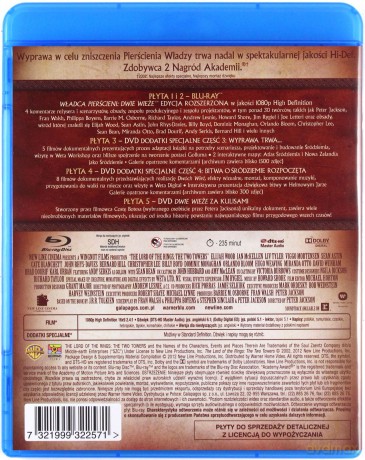 Władca Pierścieni Dwie Wieże (edycja rozszerzona) [BOX] [2xBlu-Ray]+[3DVD]