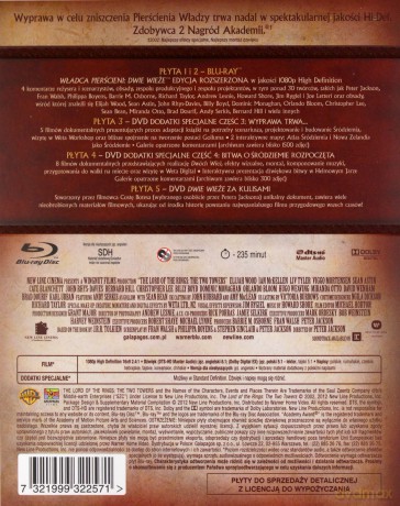Władca Pierścieni Dwie Wieże (edycja rozszerzona) [BOX] [2xBlu-Ray]+[3DVD]