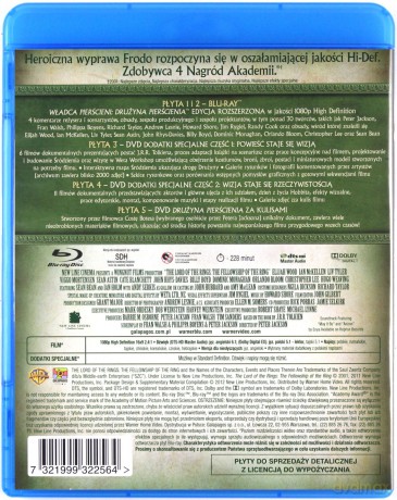 Władca Pierścieni Trylogia (edycja rozszerzona) Pakiet [6xBlu-Ray]+[9DVD]