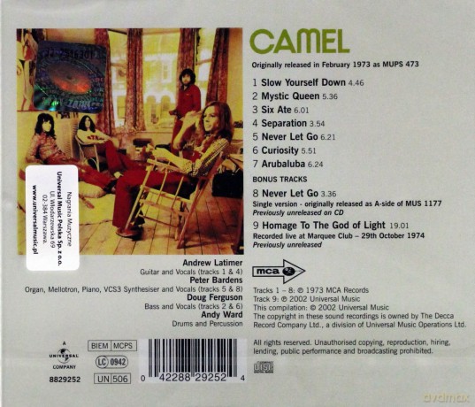 Camel: Camel Remaster [CD]